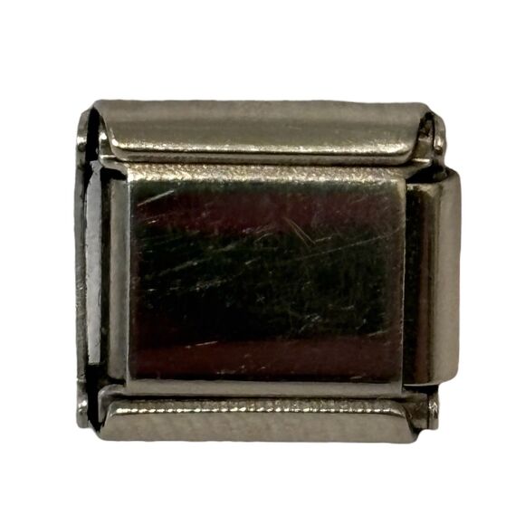 Italian Charm Bracelet Pink Butterfly Charm Silver - Picture 2 of 2